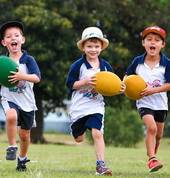 Running with 2 hands on the ball