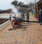 Our cannon Susanna is fired at 12:00 every first Friday of the month