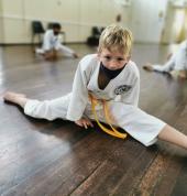 Beginner Student stretching