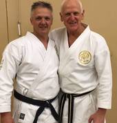 Sensei John Shaw (5th Dan) and Shihan Chris Thompson (9th Dan)