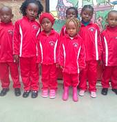kids in their tracksuits,