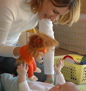 Visual stimulation for the young 3 - 6 months baby.