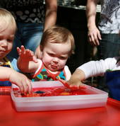 Sticky jelly to stimulate the sense of touch.
