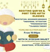 Darul-Wadood Part time hifth and recitation classes.