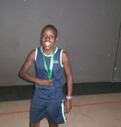 Nokuthula of Soshanguve Boxing club posing her victory