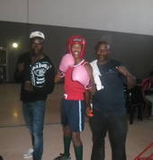 From left Edward Ndou,Yellow & Jabu posing the victory of Yellow