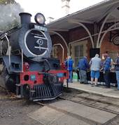Steam Loco "Wesley" Class 19D 2685 arriving at Inchanga Station