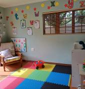 Baby room, cosy, ample ventilation and space to explore. Away from older children.
