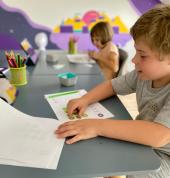 Book work during a Coding Knight class