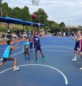 Under 13 mix team at a game at St John's