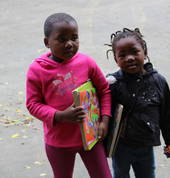 Our library is open every Saturday morning for the children in the community. They love checking out books, reading to us, completing an art activity as well as playing on our playground!