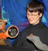 Margaret with Shmeezle and Merrick Monkey
