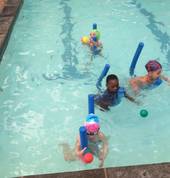having fun riding "seahorses