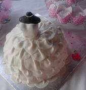 bridal shower bridal gown cake