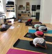 Snail pose or Child’s pose helps kids to relax and be grounded to the earth