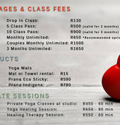 Class Fees 2016