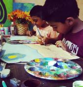 Kiddies at work.