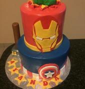 Avengers 2 tier cake