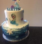 Frozen two tier cake