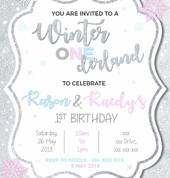 Winter wonderland invitation