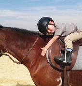 Some love for Spirit from his young rider