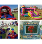 Jumping castles, decor, theme cakes.