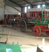 Wagons in the barn