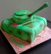 Boys cakes 3D Army tank cake