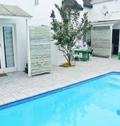 Swimming pool courtyard for all guests inside Die Opstal