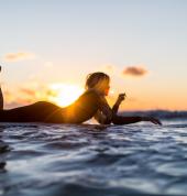 Learning to surf has many health beenefits.