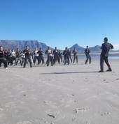 Training on the beach