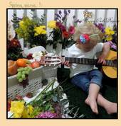 Singing, dancing on Spring-day. Loving and relaxing environment