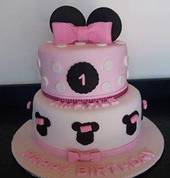 25cm Chocolate, 20cm Vanilla Minnie Mouse Themed