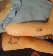 One colour temporary tattoo