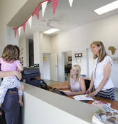 Our inviting reception area!