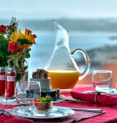 Sea view at breakfast