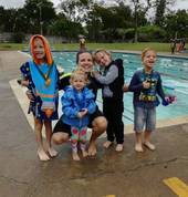 Ashleigh with some of the children that competed at our learn to swim gala.