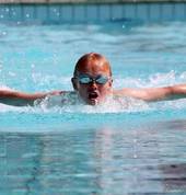 Wade 12 years old swimming butterfly and winning Victor ludorum for Veld en vlei school.